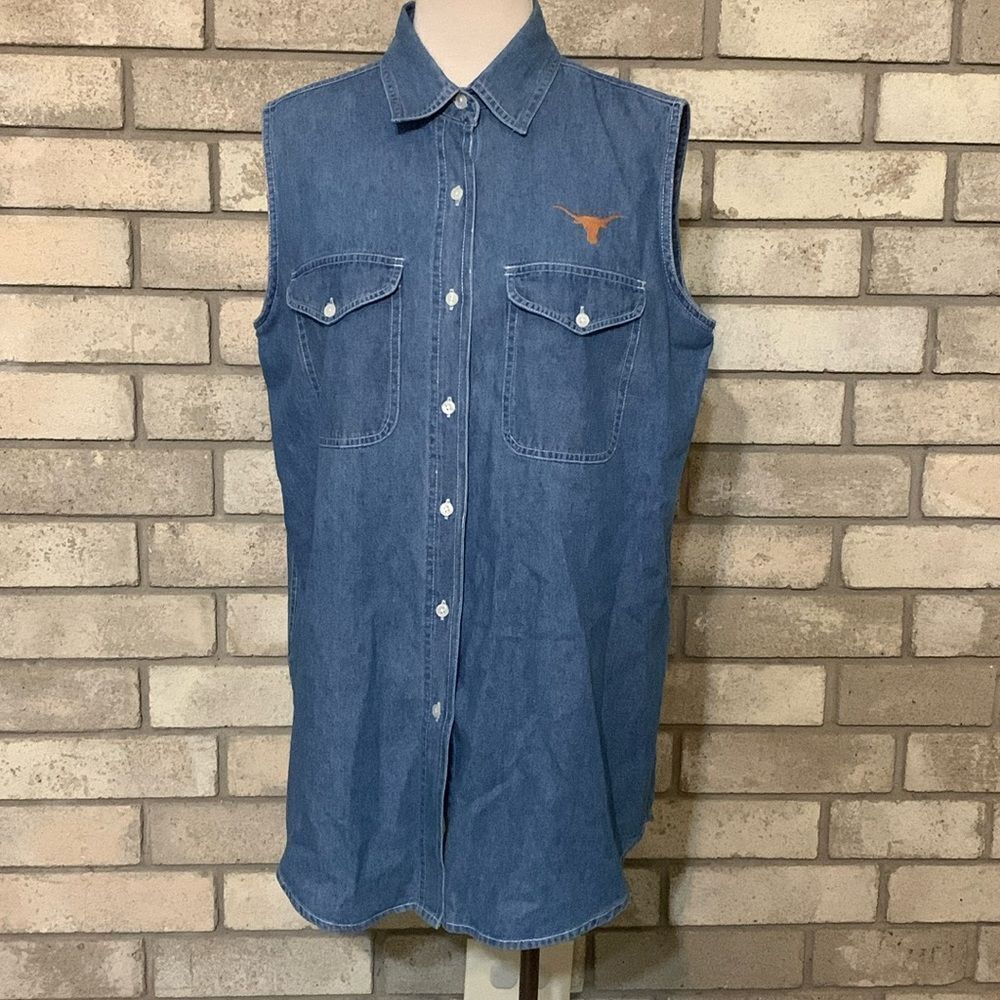3for$20 light Jeans jacket top size medium Texas longhorn